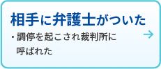 相手に弁護士がついた
・調停を起こされ裁判所に呼ばれた